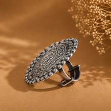 Prisha Floral Charm Silver Ring