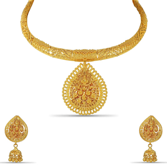 Ishika Charming Gold Necklace Set