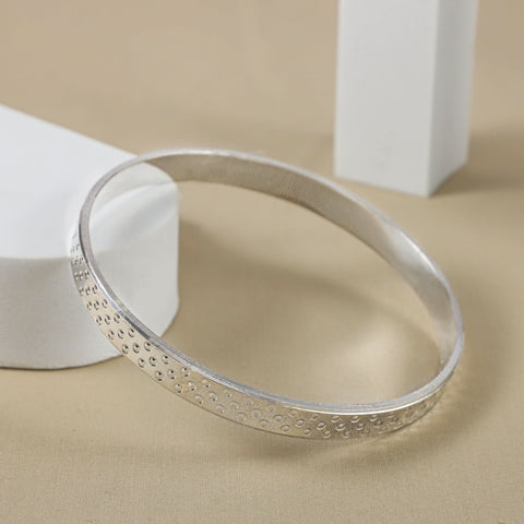 Daksh Classic Gentleman Silver Kada For Him
