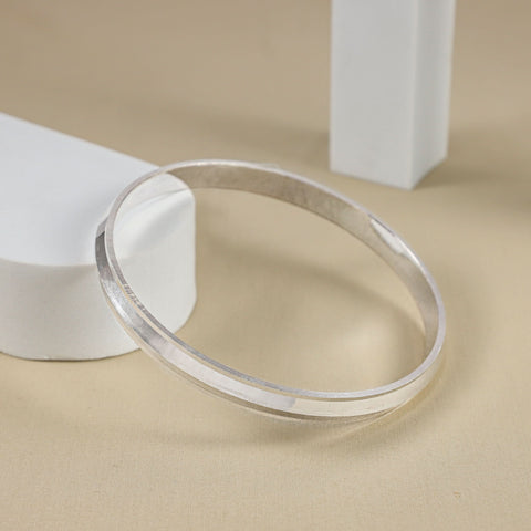 Aarav Pure Charm Silver Kada For Him