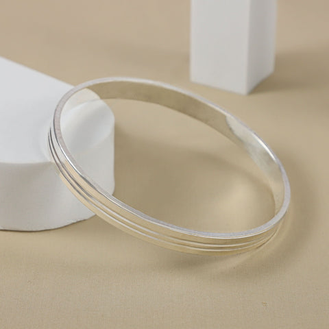 Rudra Regal Line Silver Kada For Him