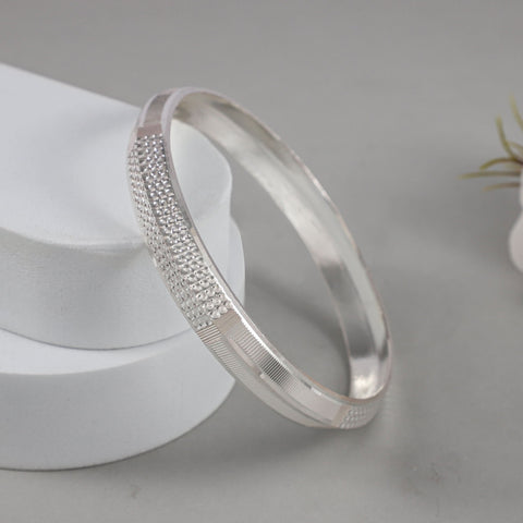 Jayant Kavach Bold Silver Kada For Him