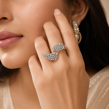 Inika Dazzling Wing Bloom Silver Ring