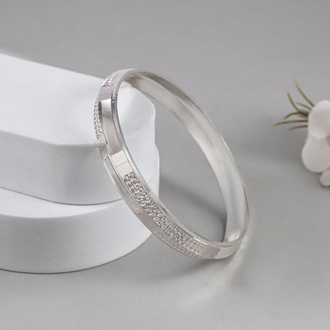 Manan Regal Silver Kada For Him