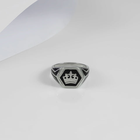 Zayan Crown Power Silver Ring For Him