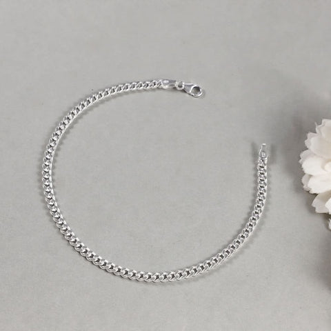 Ravi Ethan Sleek Silver Bracelet For Him