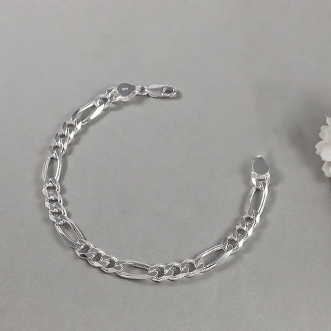 Aariv Bold Silver Bracelet For Him