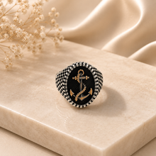Varun Anchor Signet Silver Ring For Him