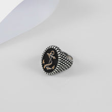 Varun Anchor Signet Silver Ring For Him