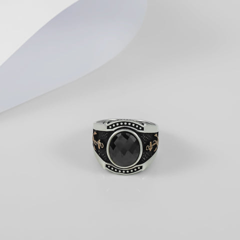Yash Nautical Stone Silver Ring
