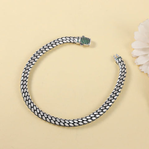 Rudra Classic Silver Bracelet For Him