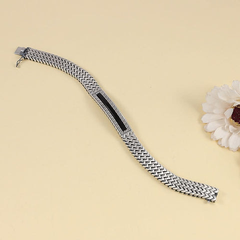 Riaan Gridlink Silver Bracelet For Him