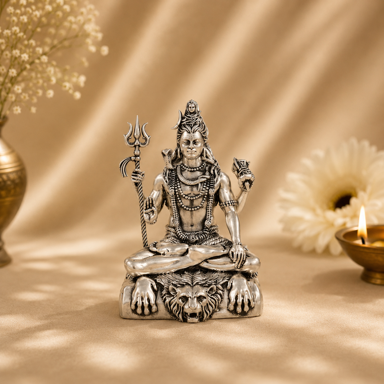 Divine Lord Shiva Silver Idol