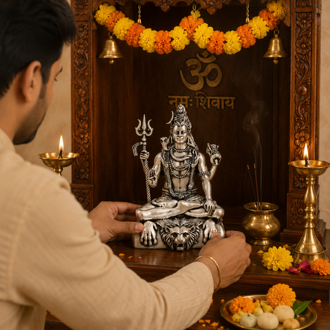 Divine Lord Shiva Silver Idol