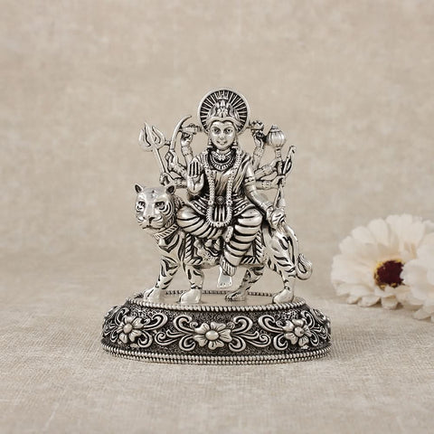 Powerful Maa Durga Silver Idol