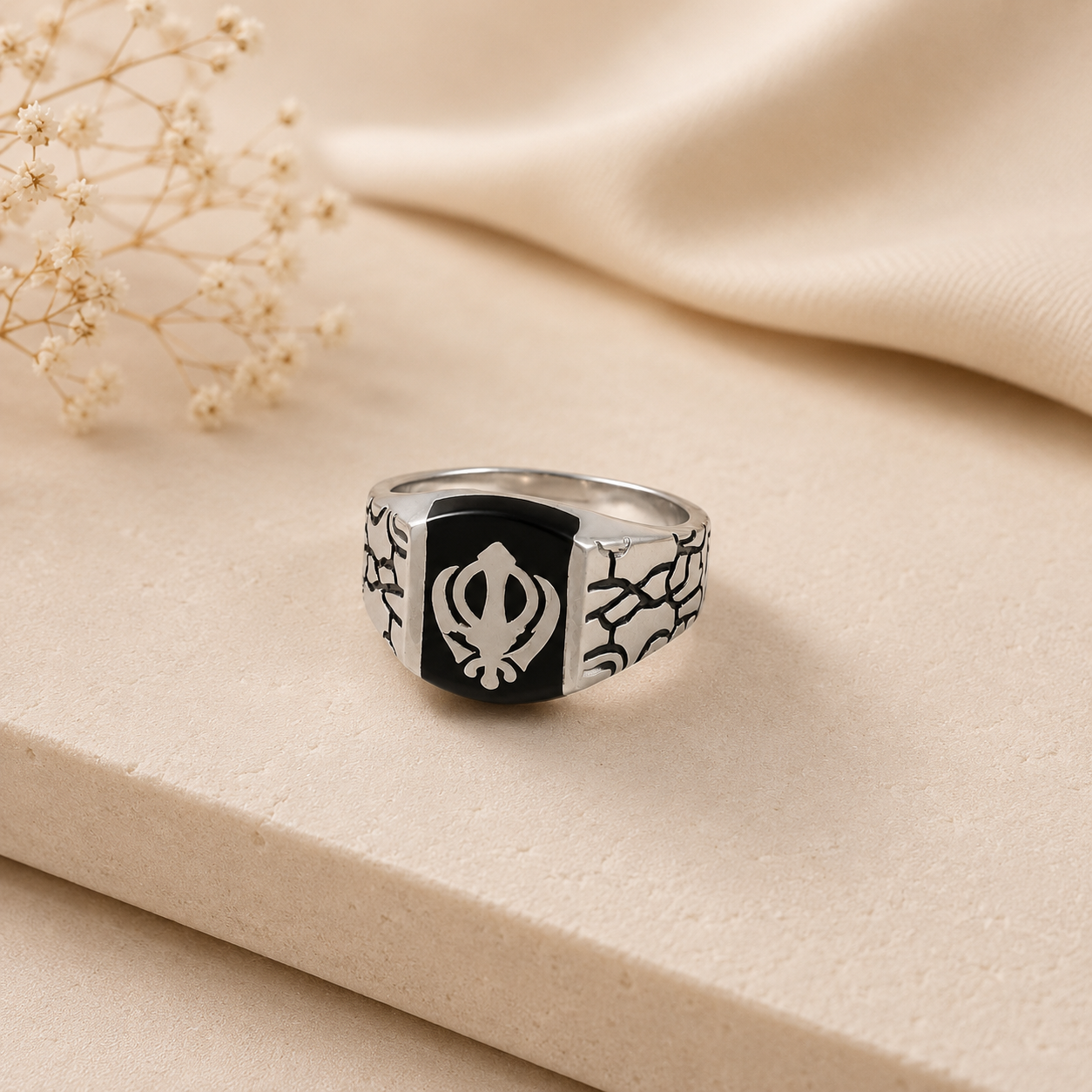 Rudra Khanda Power Silver Ring For Him