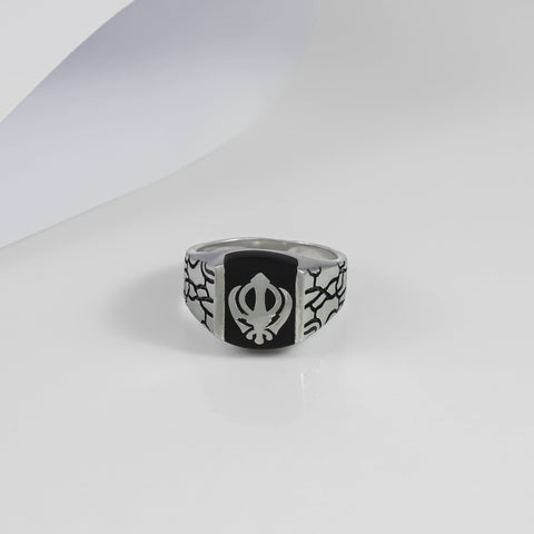 Rudra Khanda Power Silver Ring For Him