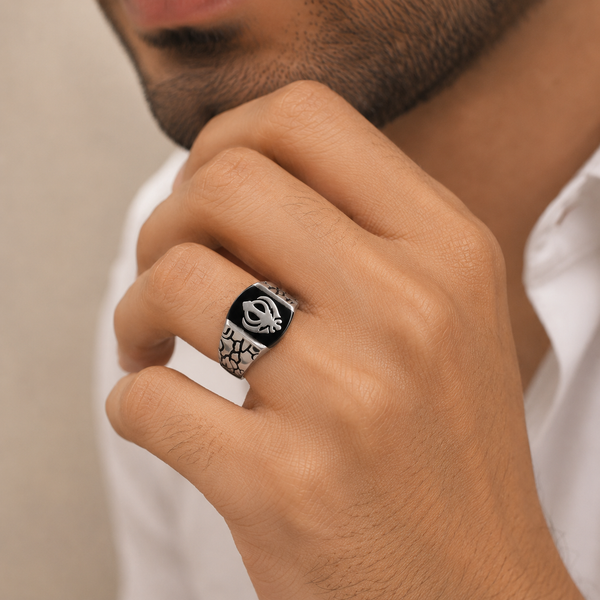 Rudra Khanda Power Silver Ring For Him