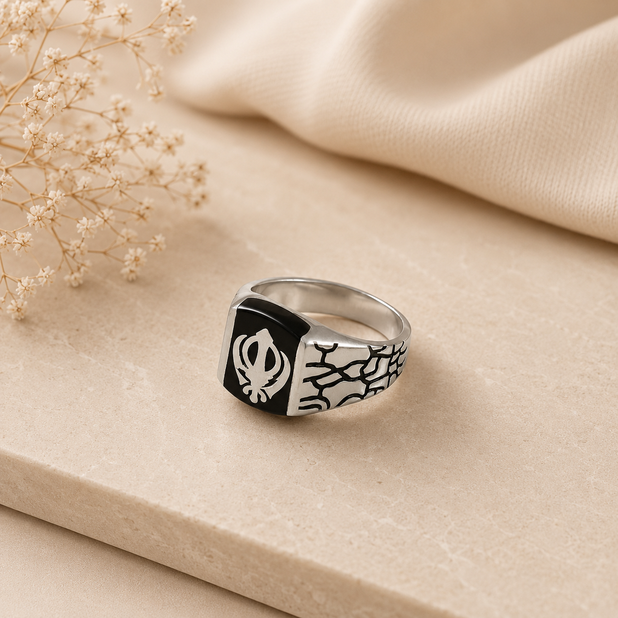 Rudra Khanda Power Silver Ring For Him