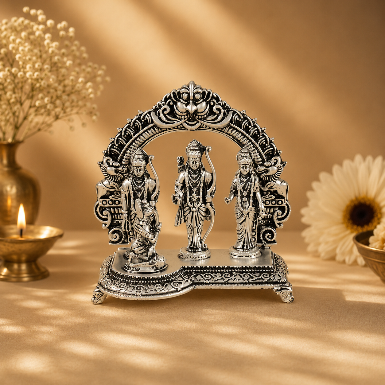 Graceful Ram Darbar Silver Idol