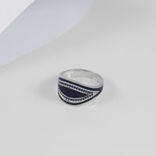 Vihaan Blue Charm Silver Ring For Him