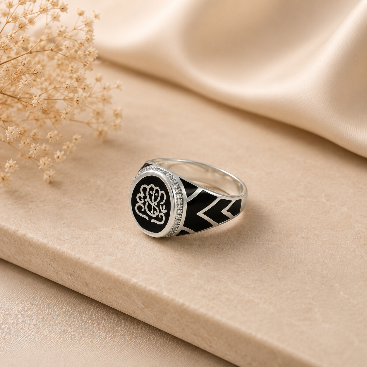 Samar Shree Ganesha Silver Ring For Him