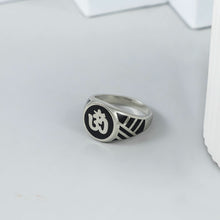 Hritik Om Energy Silver Ring For Him
