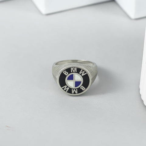 Avik BMW Logo Silver Ring For Him