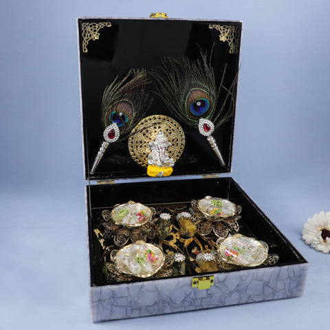 Golden Grace 18Gm Silver4 Bowls Set Box
