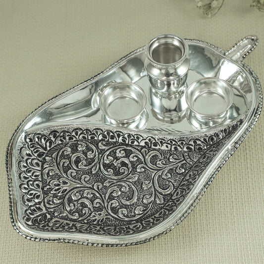 Alluring Silver Aarti Thali