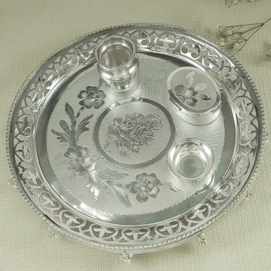 Regal Silver Aarti Thali