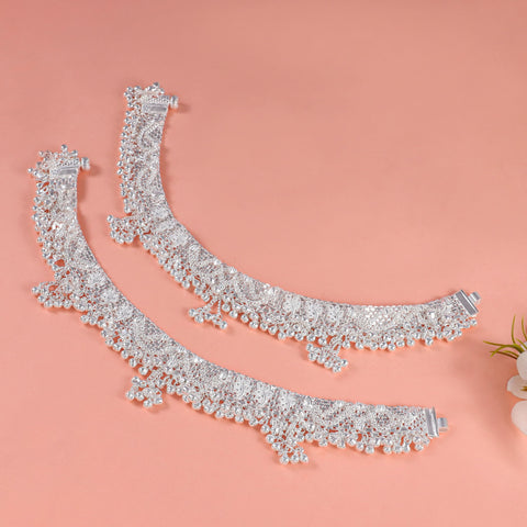 Navya Divine Riwaaz Silver Anklets