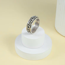 Parth Beautiful Heart Pattern Silver Band For Him