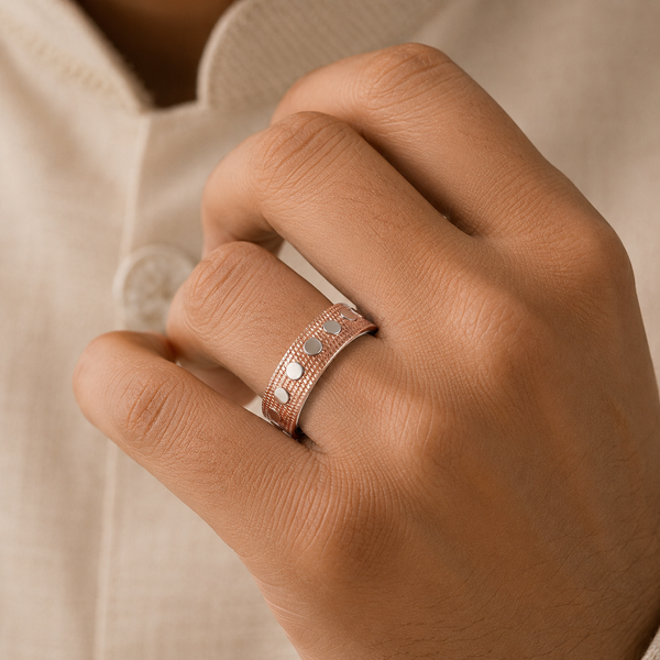 Vihaan Rugged Royal Look Silver Band For Him