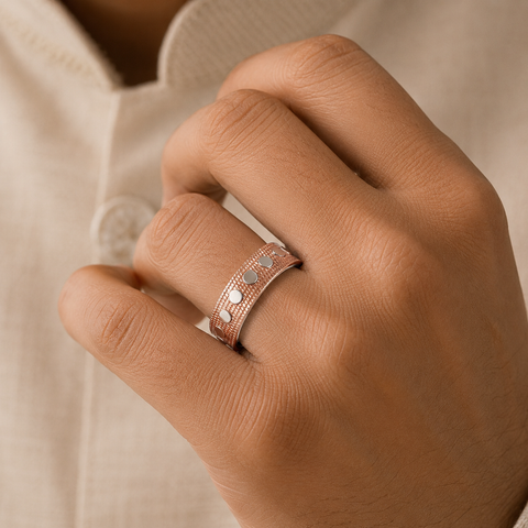 Vihaan Rugged Royal Look Silver Band For Him