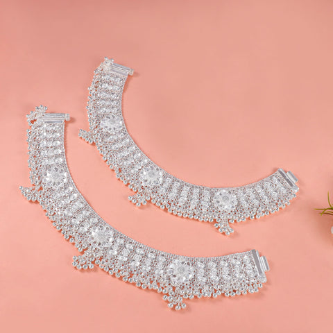 Suhani Regal Silver Anklets