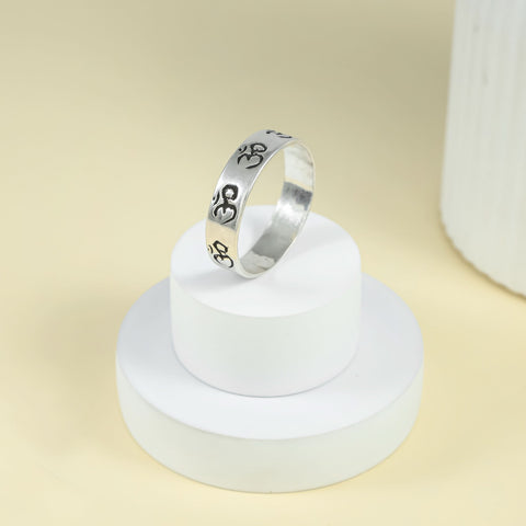 Shivansh Om Silver Band For Him