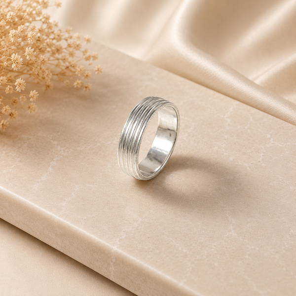 Aaryan Masculine Style Silver Band For Him