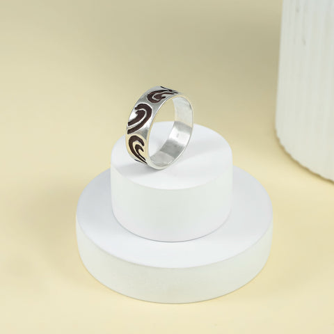 Rudra Tribal Classic Style Silver Band For Him