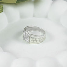 Arhan Elegant Stone Cluster Silver Ring For Him