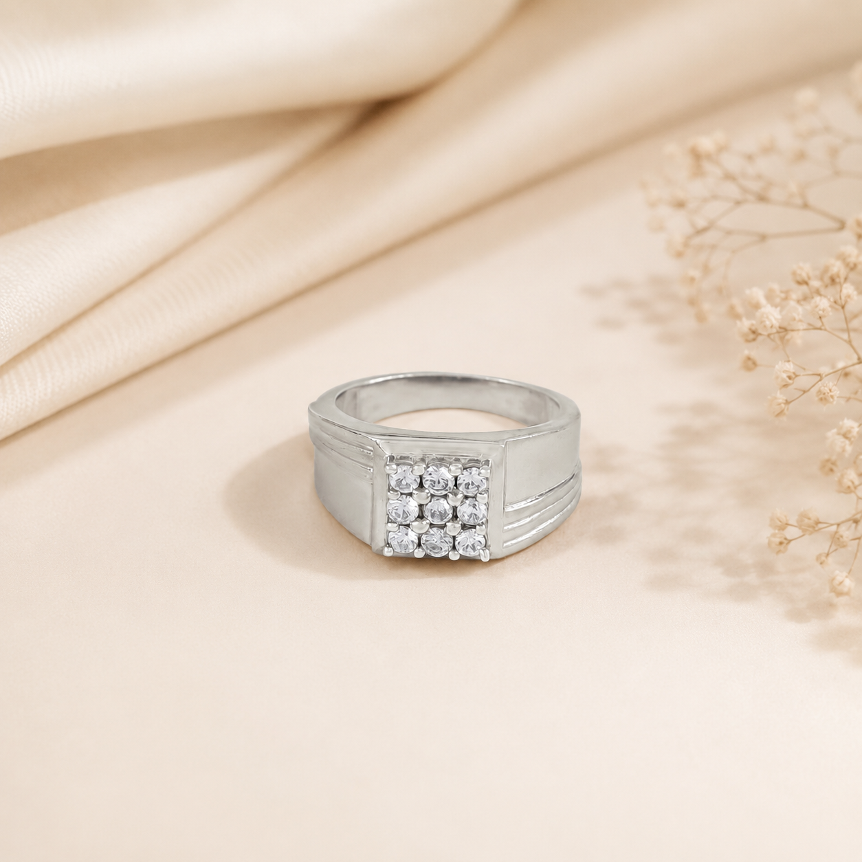 Avik Elegant Royal Style Silver Ring For Him