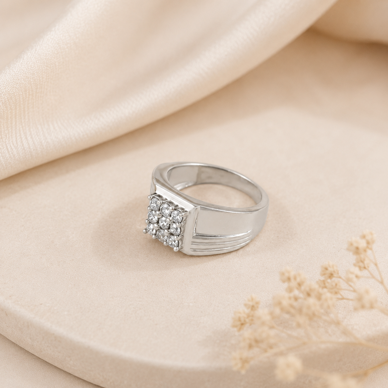 Avik Elegant Royal Style Silver Ring For Him