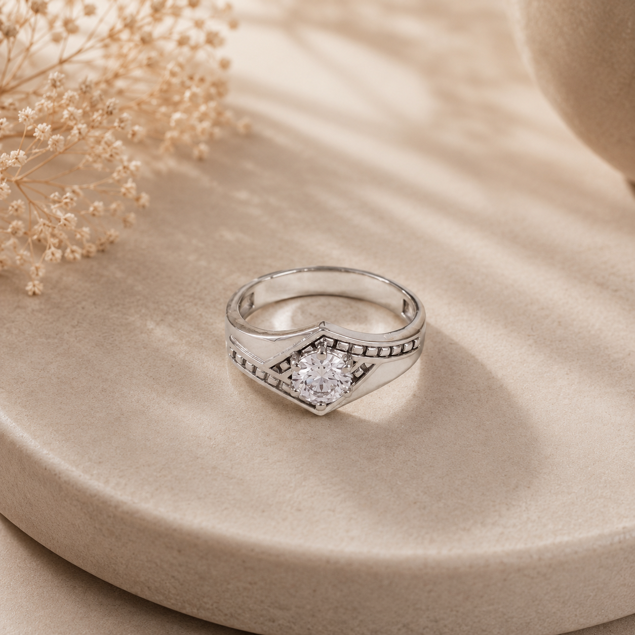 Kunal Nova Spark Silver Ring For Him