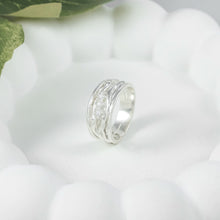 Rohit Crystal Flow Silver Band For Him