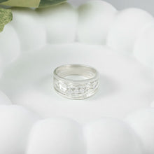 Rohit Crystal Flow Silver Band For Him