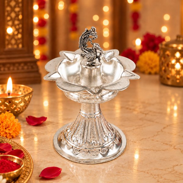 Shivika Divine Silver Diya