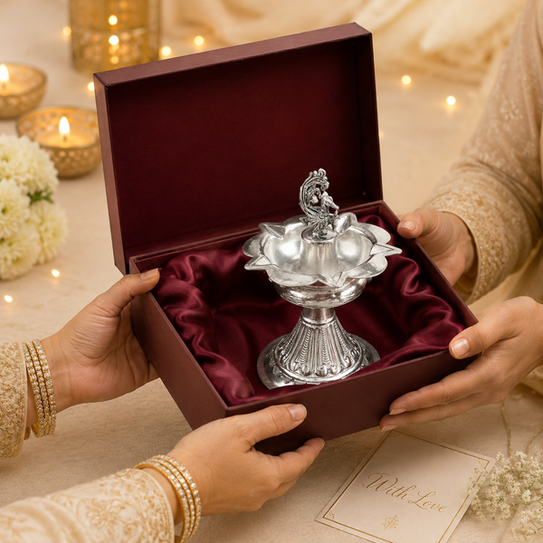 Shivika Divine Silver Diya