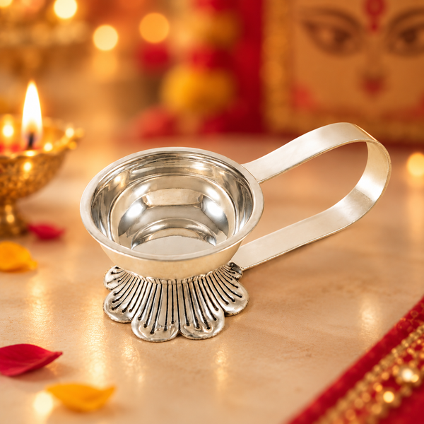 Anika Classy Silver Diya