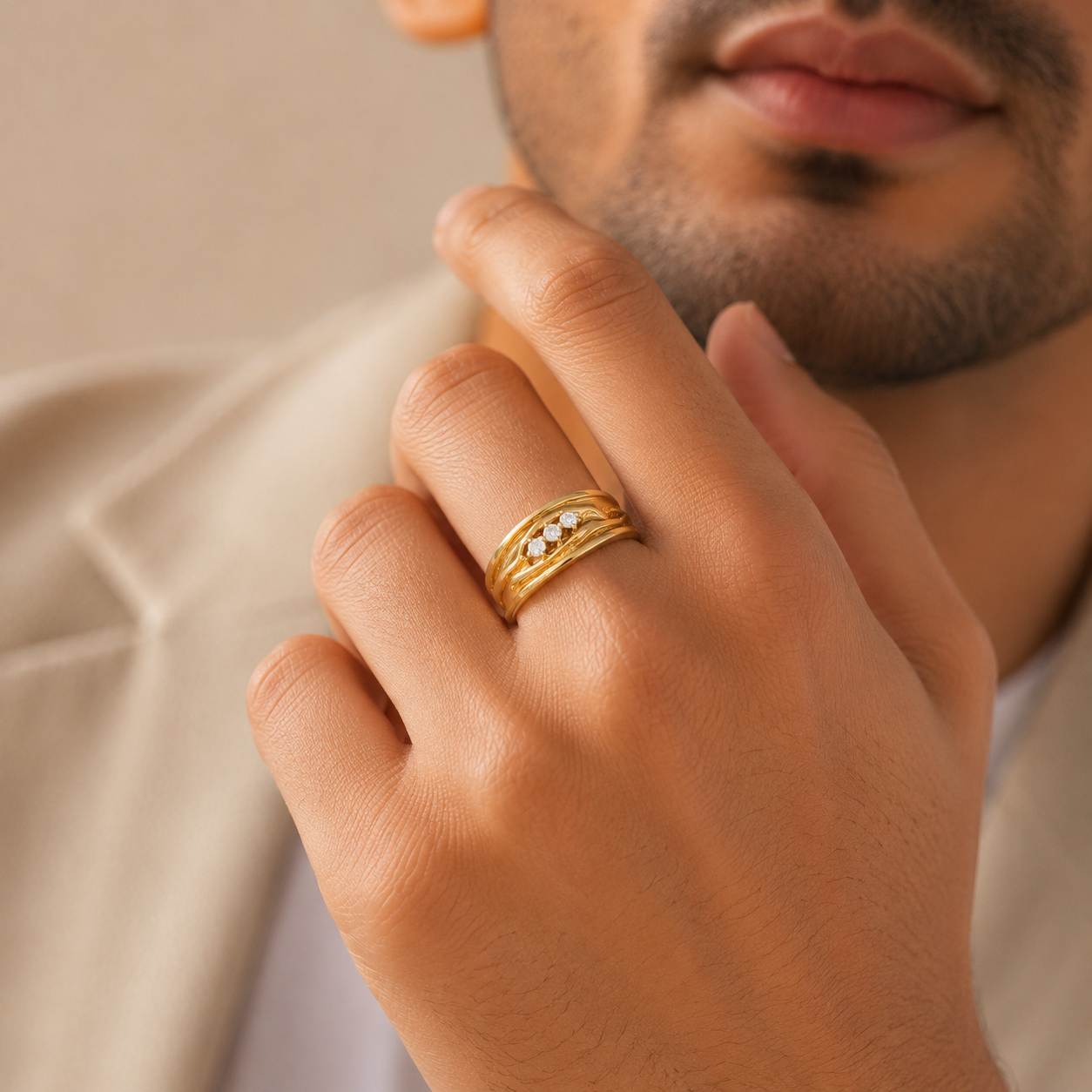 Parth Elite Glow Silver Band For Him