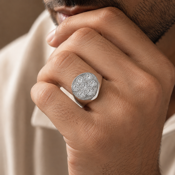 Vishnu Premium Statement Style Silver Ring For Him